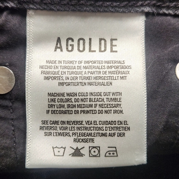 AGOLDE Quinn Denim Mini Skirt – Jinx In Dark Grey Size 25 - Picture 12 of 13